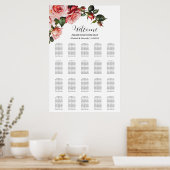 Tableau des sièges mariages rose rose rose foncé m (Cuisine)