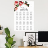 Tableau des sièges mariages rose rose rose foncé m (Bureau à domicile)