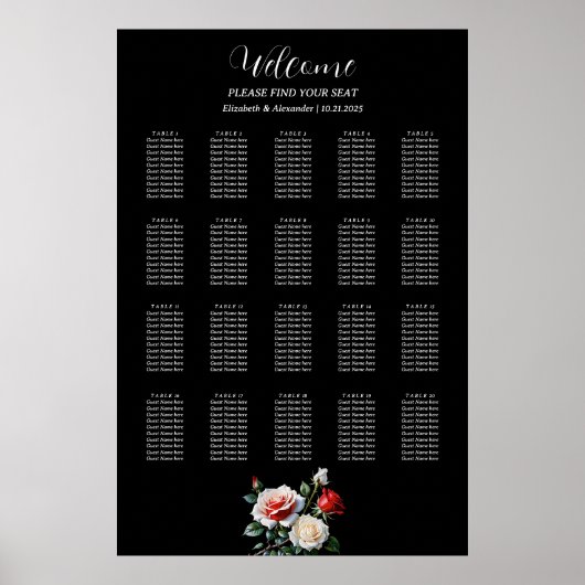 Tableau des sièges rose pâle rose rose (Devant)
