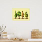 tableau des trois arbres sculptés dessin digital (Cuisine)