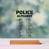 Tableau d'identification de l'alphabet de police C (Neutre)