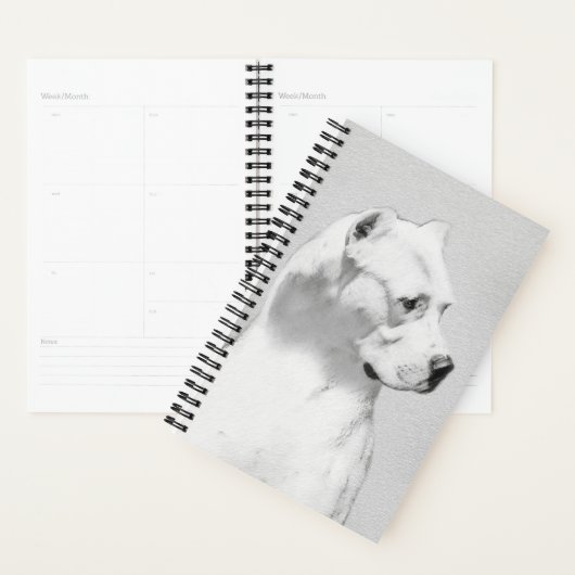 Tableau Dogo Argentino - Art Chien original (Devant avec enveloppe)