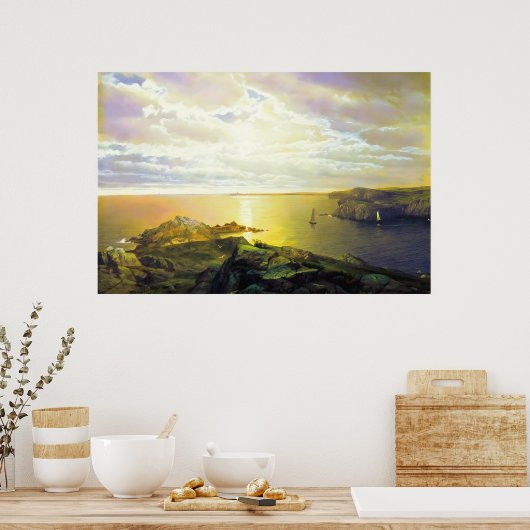 Tableau du coucher de soleil sur la plage (Cuisine)