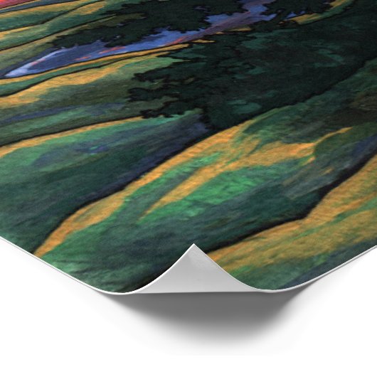 Tableau du paysage canadien Affiche du coucher du  (Coin)