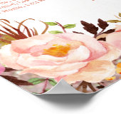 Tableau du plan de siège du Mariage rose Gold Flor (Coin)