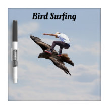 Bird Surfing Dry Erase Board