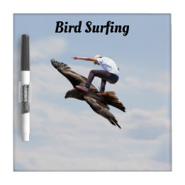 Tableau Effaçable À Sec Bird Surfing Dry Erase Board