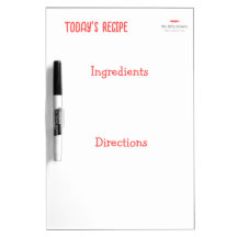 Carte d'effacement sec de recette