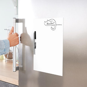 Tableau Effaçable À Sec Cat Refrigerator Dîner Menu Dîner Planche d'efface