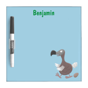 Tableau Effaçable À Sec Drôle dessin animé d'oiseau de dodo