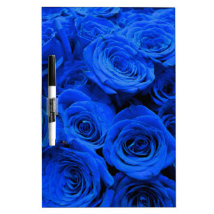Tableau Effaçable À Sec Elégant bleu rose bleu fleurs bleu bleu bleu flora