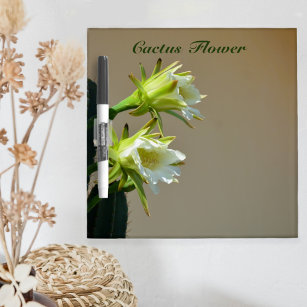 Tableau Effaçable À Sec Fleurs de cactus à poires floral