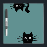 Tableau Effaçable À Sec Funny Peeking Black Cats | Kitty Cat Lover<br><div class="desc">Drôle Peeking Black Cats Dry Erase Board. Une surface amusante pour écrire des listes de tâches et des rappels. Le design de cet amoureux des chats cool est idéal pour les étudiants du collège et du secondaire, les mamans, les papas, les bureaux à domicile, les vétérinaires, et plus encore. Un...</div>