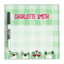 Green Cute Kids Personnalisable Manga Cartoon Frog