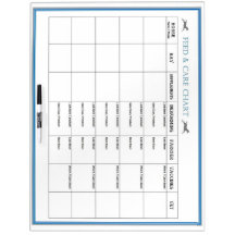 Horse Care and Feed Dry Erase Board