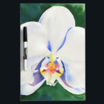 Tableau Effaçable À Sec Orchidée blanche<br><div class="desc">romantique peinture d'aquarelle blanche d'origine par H Cooper</div>