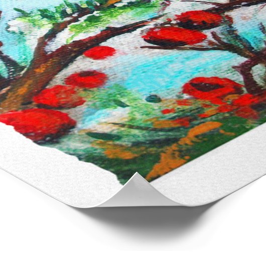 Tableau en chickadee Art Imprimer (Coin)