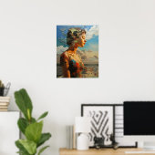 Tableau encadré d'une femme à l'extérieur (Bureau à domicile)