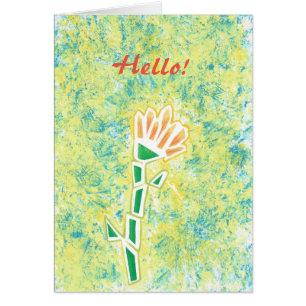 Tableau Fleur Faisée Abstraite Hello Cartes