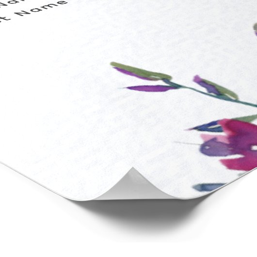 Tableau fleur sauvage du baptême (Coin)