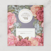 Tableau Floral Anniversaire Table Cartes de Place (Extérieur déplié)