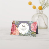 Tableau Floral Anniversaire Table Cartes de Place (Dos)