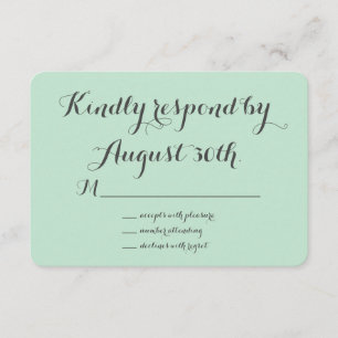 Tableau floral RSVP (menthe)