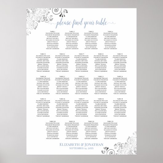 Tableau Frilly 23 Mariage bleu et blanc (Devant)
