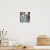 Tableau gris et bleu Abstrait (Cuisine)