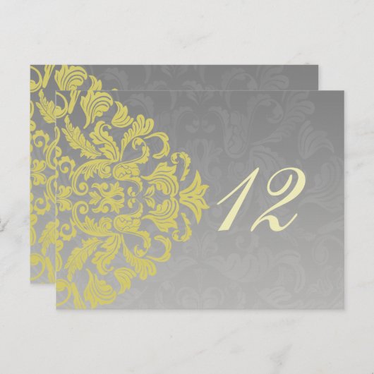 Tableau "gris jaune" numéros cartes postales (Devant / Derrière)