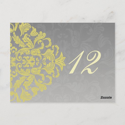 Tableau "gris jaune" numéros cartes postales (Dos)