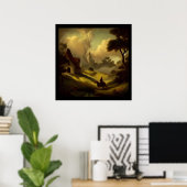 Tableau Imaginaire 2 - Paysage médiéval (Bureau à domicile)