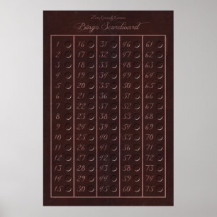 Tableau indicateur 75 de bingo-test - jeux de