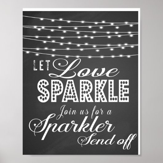 Tableau Let love sparkle impression de mariage (Devant)