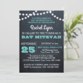 Tableau lumineux Invitation Bat mitzvah Turquoise (Debout devant)