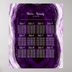 Tableau Mariage Amethyst Purple Geode