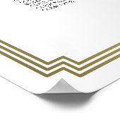 Tableau Mariage Art Déco Blanc Et Or (Coin)