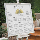 Tableau Mariage Art Déco Papillon