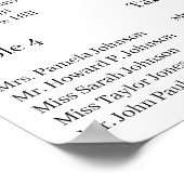 Tableau Mariage Art Déco Papillon (Coin)