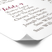 Tableau Mariage Automne, Rose Orange (Coin)