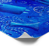 Tableau Mariage bleu Art contemporain Imprimer (Coin)