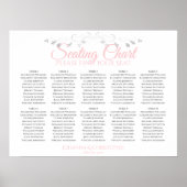 Tableau Mariage de 10 tables rose et gris (Devant)