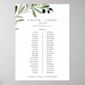 Tableau Mariage de table de banquet d'olive modern (Devant)