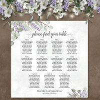 Tableau Mariage de table Lavender Eucalyptus 11
