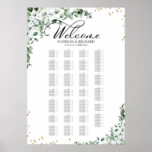 Tableau Mariage de verdure Ordre alphabétique (Devant)