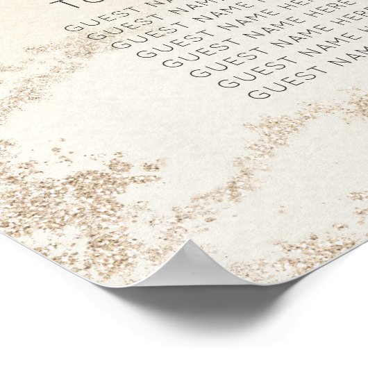 Tableau Mariage Ombre Jaune Or Luxe - Tableau de s (Coin)