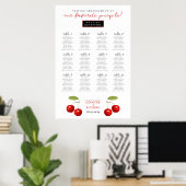 Tableau Mariage simple moderne des cerises rouges (Bureau à domicile)