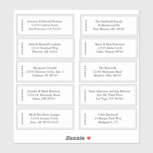 Tableau minimaliste-1 B&W de 10 Étiquettes de adre