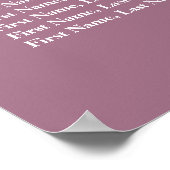 Tableau minimaliste de sièges Mariages en mauve so (Coin)