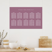 Tableau minimaliste de sièges Mariages en mauve so (Cuisine)